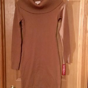 Beige women’s sweater dress